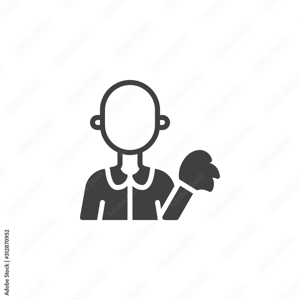 Cleaner maid worker profession vector icon. filled flat sign for mobile concept and web design. Cleaning service employee glyph icon. Symbol, logo illustration. Vector graphics Cleaner maid worker profession vector icon. filled flat sign for mobile concept and web design. Cleaning service employee glyph icon. Symbol, logo illustration. Vector graphics