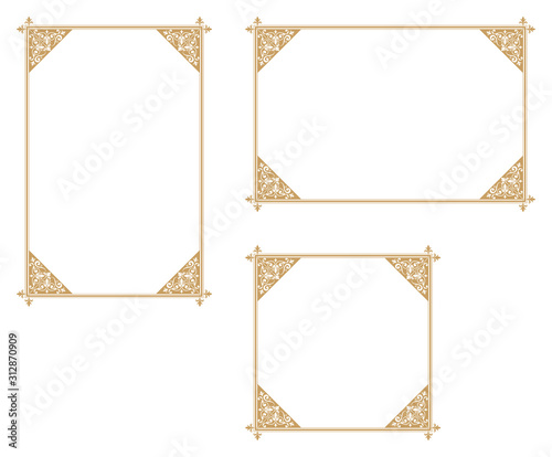 Decorative frame.A frame that gave a change in size to the same design.Good frame for a4 size paper.Certificate frame.