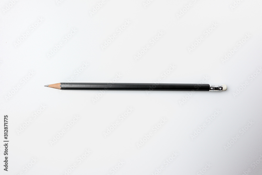 A pencils on white background. A pencils on white background.