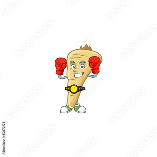 Funny Face Boxing parsnip cartoon character design