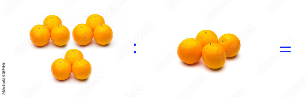 division simple entre naranjas, c;alculo matematico sencillo division simple entre naranjas, c;alculo matematico sencillo