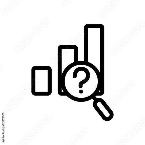 Search for vector icon metrics. A thin line sign. Isolated contour symbol illustration