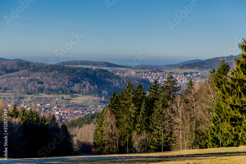 Kleine Wanderrunde am winterlichen Neujahrsmorgen rund um Ruppberg bei Zella-Mehlis - Thüringen/Deutschland photo