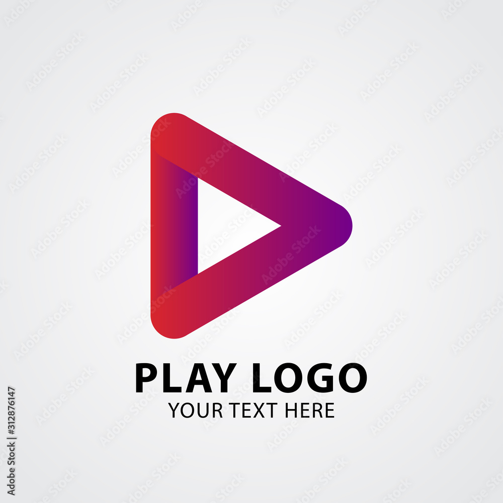 Play Logo Button For Music Background and Social Media Icon Advertising Play Logo Button For Music Background and Social Media Icon Advertising