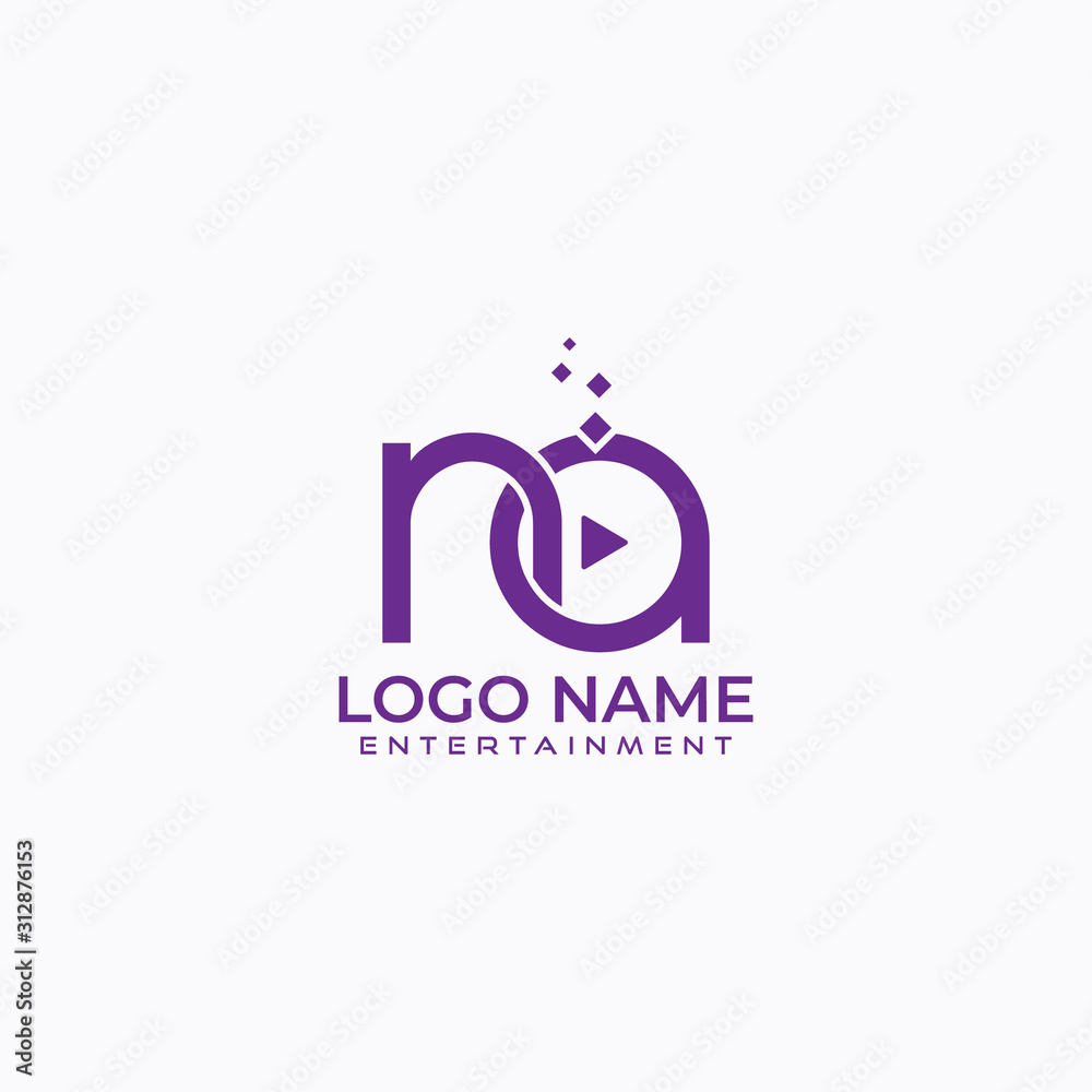 NA letter/Media logo design full vector