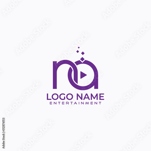 NA letter/Media logo design full vector template for use any purpose