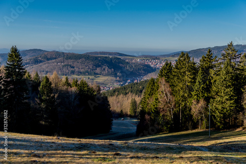 Kleine Wanderrunde am winterlichen Neujahrsmorgen rund um Ruppberg bei Zella-Mehlis - Thüringen/Deutschland photo