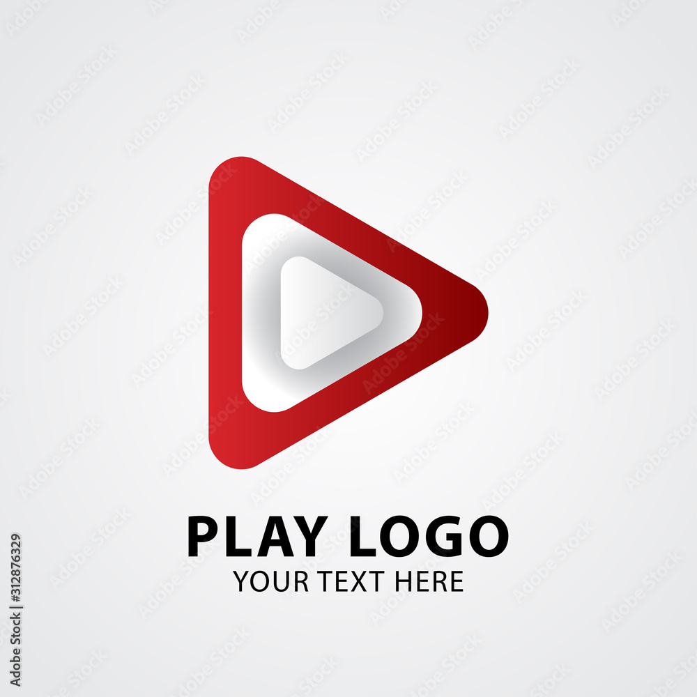 Play Logo Button For Music Background and Social Media Icon Advertising