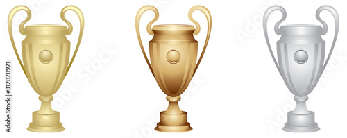  Sport Cup, golden and silver award for the championship in football, hockey, soccer, athletic, equestrian, sailing or other competition
