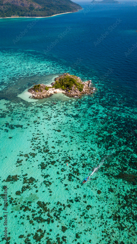 Drone shot of koh tao - the most beautigul isle in thailand Drone shot of koh tao - the most beautigul isle in thailand