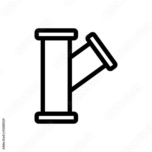 pipe icon vector. A thin line sign. Isolated contour symbol illustration © vectorwin