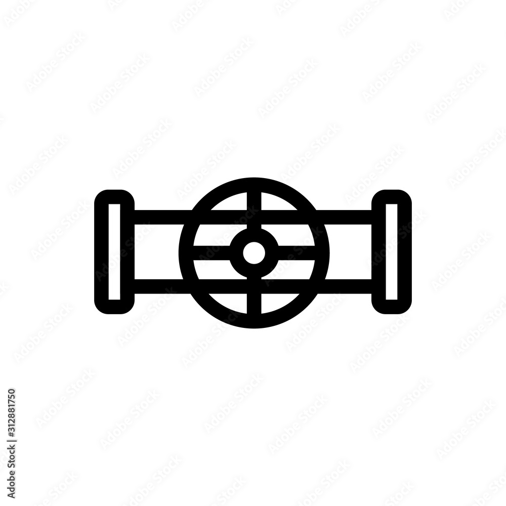 tap valve icon vector. A thin line sign. Isolated contour symbol illustration tap valve icon vector. A thin line sign. Isolated contour symbol illustration