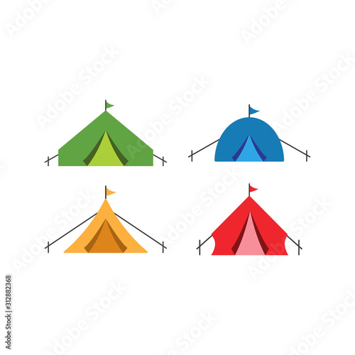 Camping icon design template vector isolated