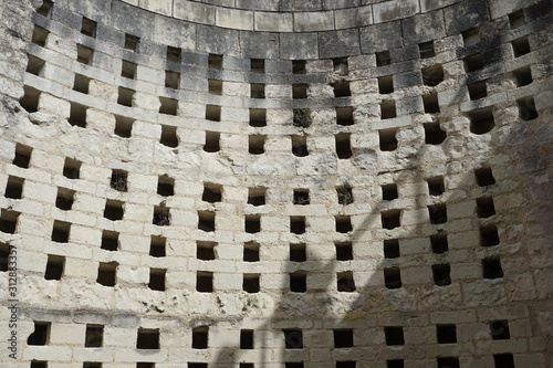 close up a dovecote in the Loire valley, France