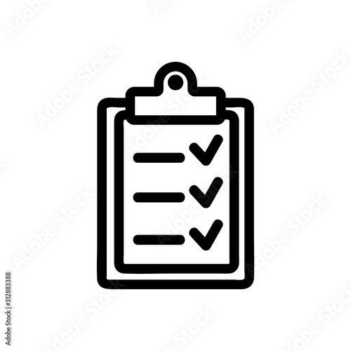 Execute the vector icon plan. A thin line sign. Isolated contour symbol illustration