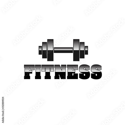 Fitness Gym logo barbell logo graphic element