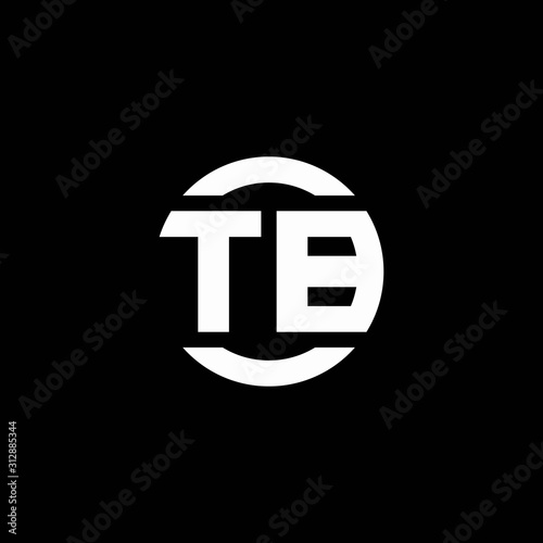 TB logo monogram isolated on circle element design template