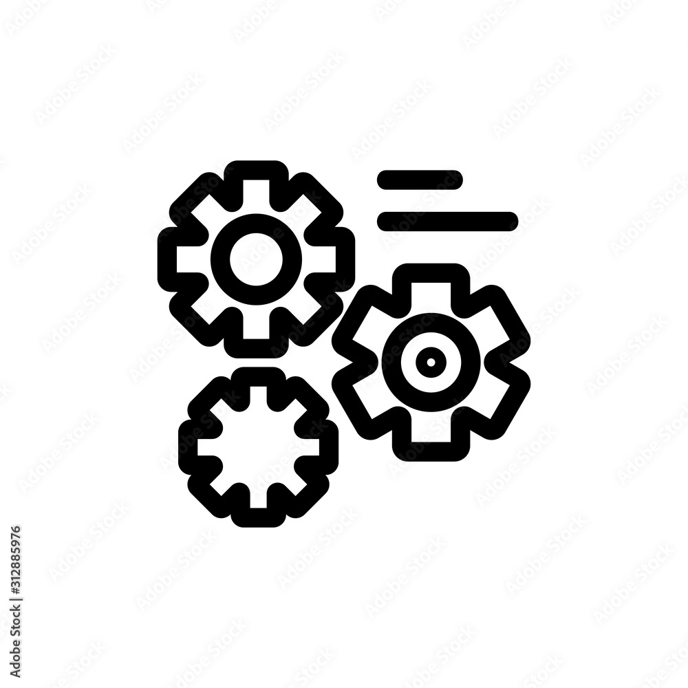 setting the planning icon vector. A thin line sign. Isolated contour symbol illustration