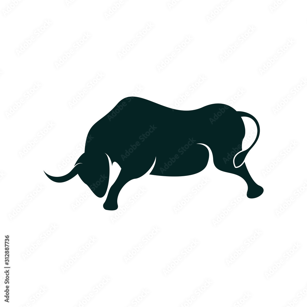Powerful Bull Logo design Inspirations Strong Buffalo Logo