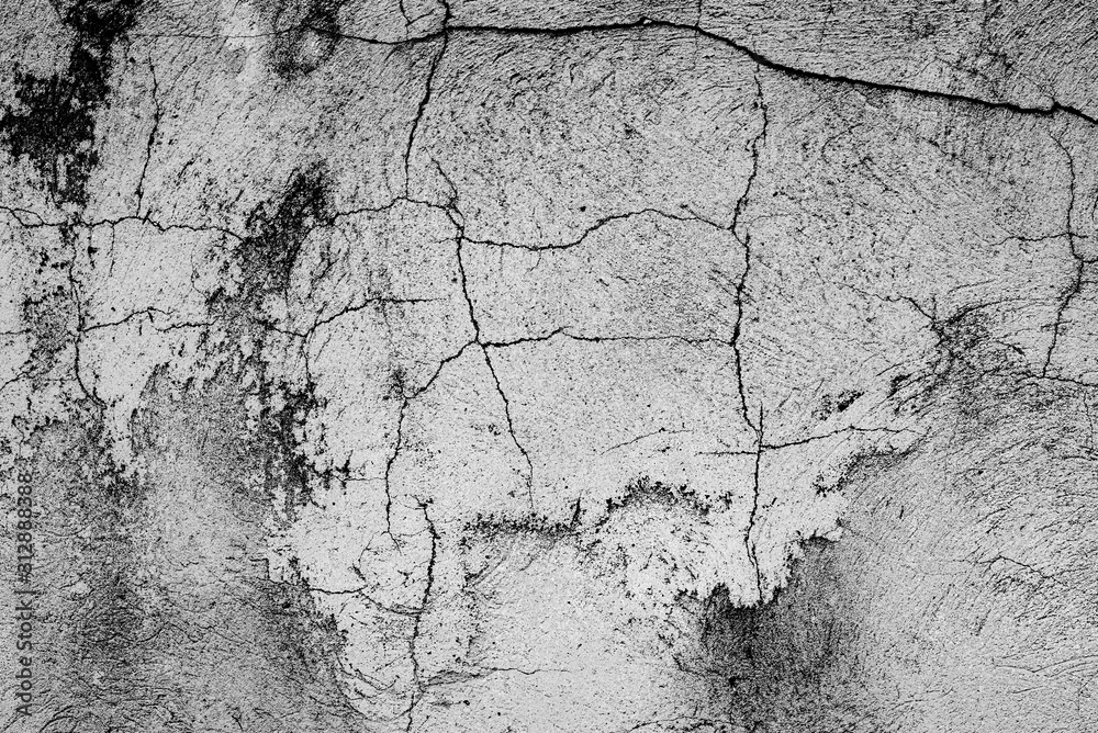 Obraz premium Texture of a concrete wall with cracks and scratches which can be used as a background
