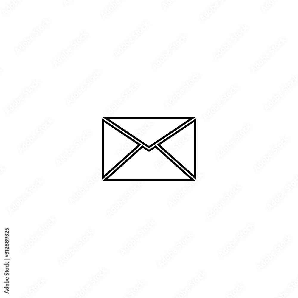 E-mail icon. Envelope symbol. Message button. Logo design element