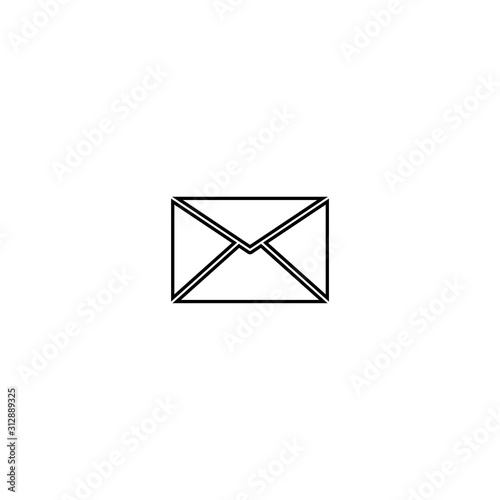 E-mail icon. Envelope symbol. Message button. Logo design element