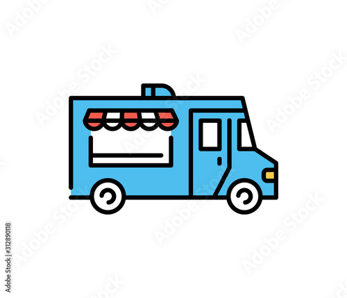 Street Food Truck Icon Logo