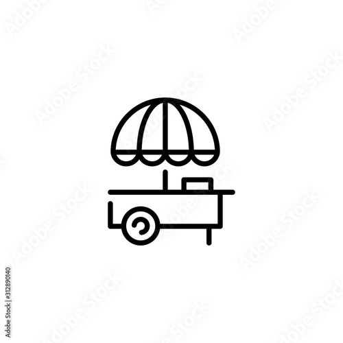 Street Food Cart Stall Icon