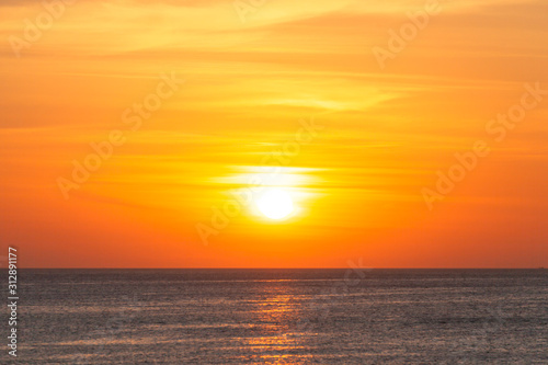 scenery sunset in Karon beach Phuket Thailand