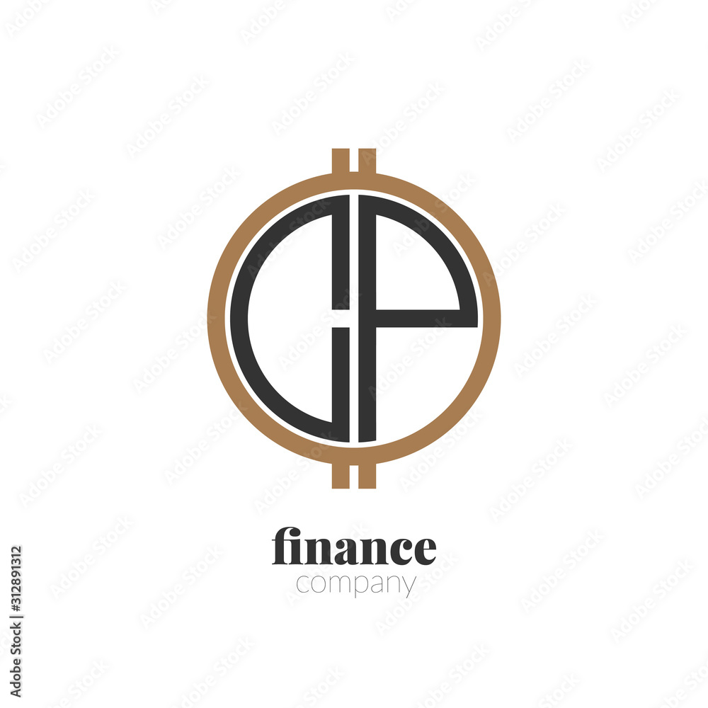 Initial Letter cp Finance Creative Logo Design Template Stock Vector |  Adobe Stock