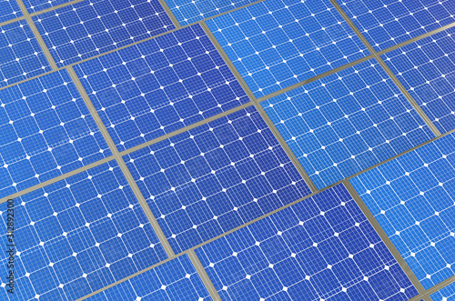 Solar panels on isolated white background  3d illustration 