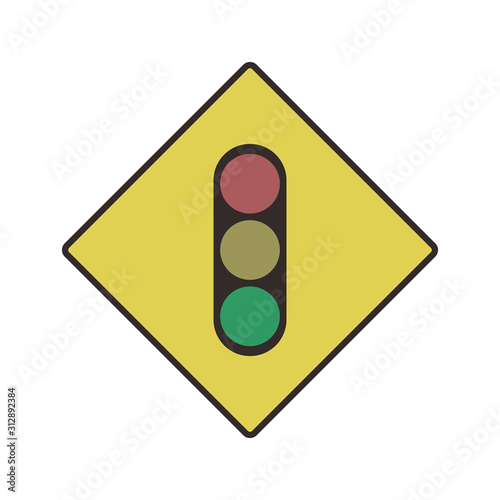 Traffic Light Road Sign