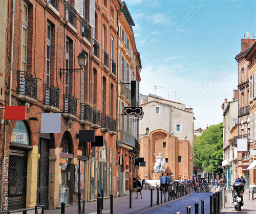 Toulouse historic city center, Haute Garonne, Occitanie region, France