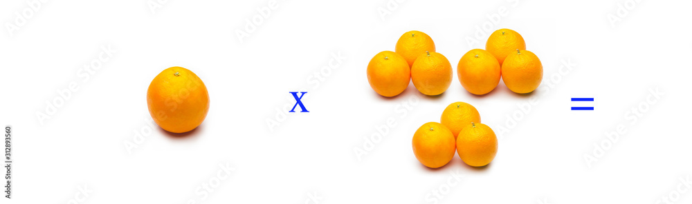 Sencillos problemas matemáticos de multiplicar con naranjas Sencillos problemas matemáticos de multiplicar con naranjas