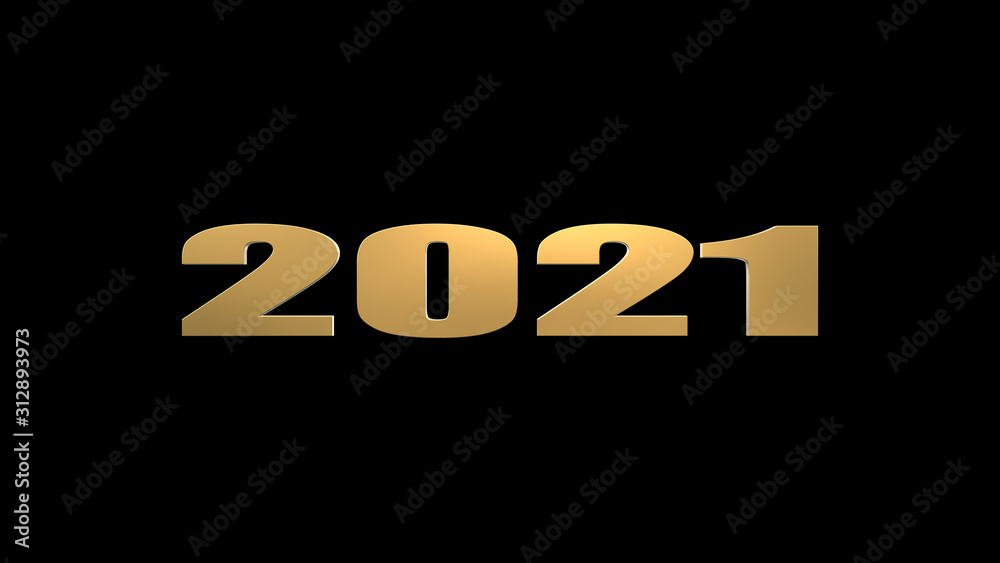 3d rendering of Classy 2021 Happy New Year background 3d rendering of Classy 2021 Happy New Year background