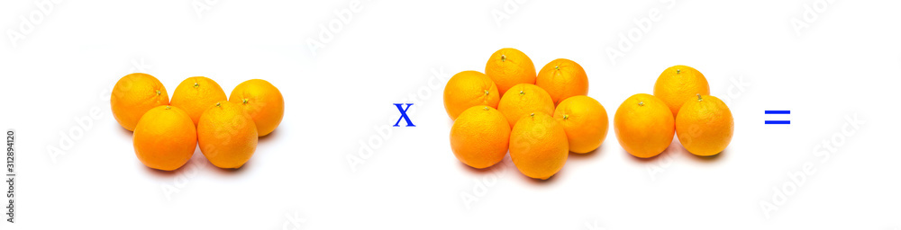 Sencillos problemas matemáticos de multiplicar con naranjas Sencillos problemas matemáticos de multiplicar con naranjas