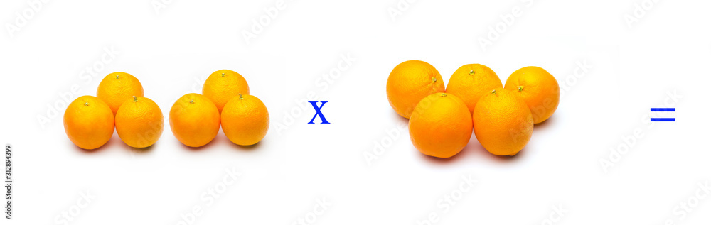 Sencillos problemas matemáticos de multiplicar con naranjas Sencillos problemas matemáticos de multiplicar con naranjas