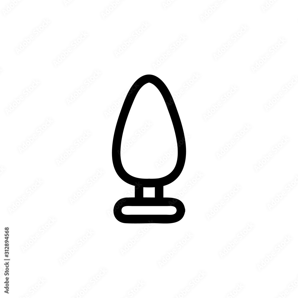 cork icon vector. A thin line sign. Isolated contour symbol illustration cork icon vector. A thin line sign. Isolated contour symbol illustration