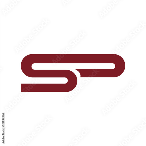 initial letter sp or ps logo vector designs