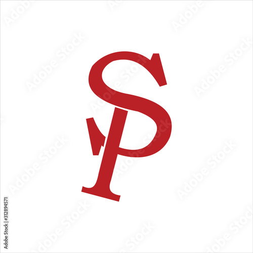 initial letter sp or ps logo vector designs