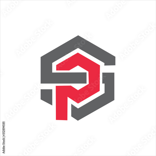 initial letter sp or ps logo vector designs