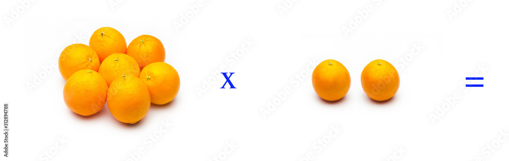 Sencillos problemas matemáticos de multiplicar con naranjas Sencillos problemas matemáticos de multiplicar con naranjas