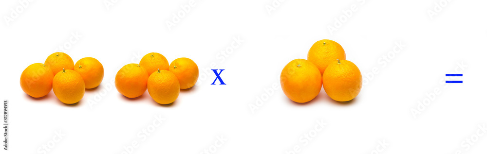Sencillos problemas matemáticos de multiplicar con naranjas Sencillos problemas matemáticos de multiplicar con naranjas