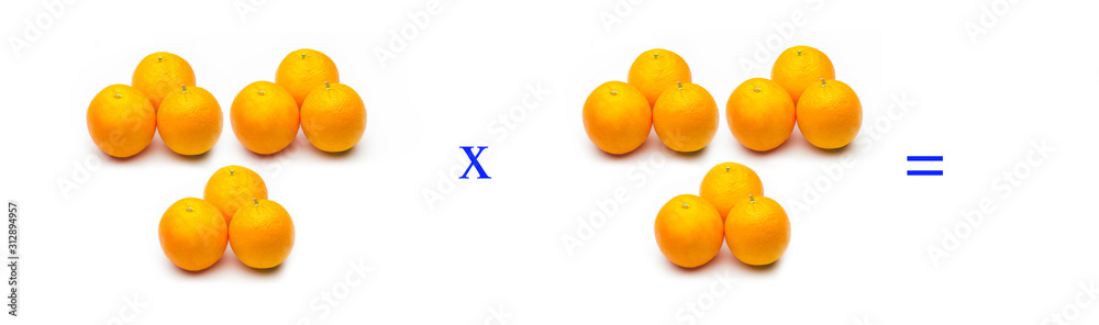 Sencillos problemas matemáticos de multiplicar con naranjas Sencillos problemas matemáticos de multiplicar con naranjas