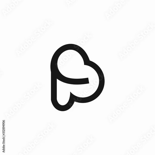 Initial letter sp or ps logo design template