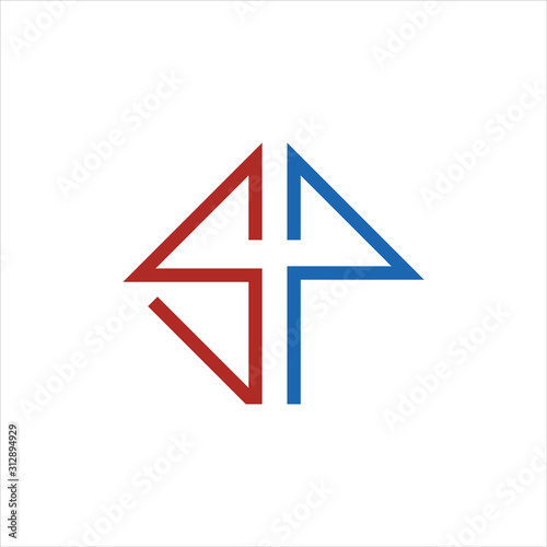 initial letter sp or ps logo vector designs
