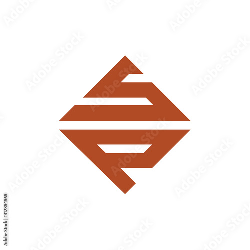initial letter sp or ps logo vector designs