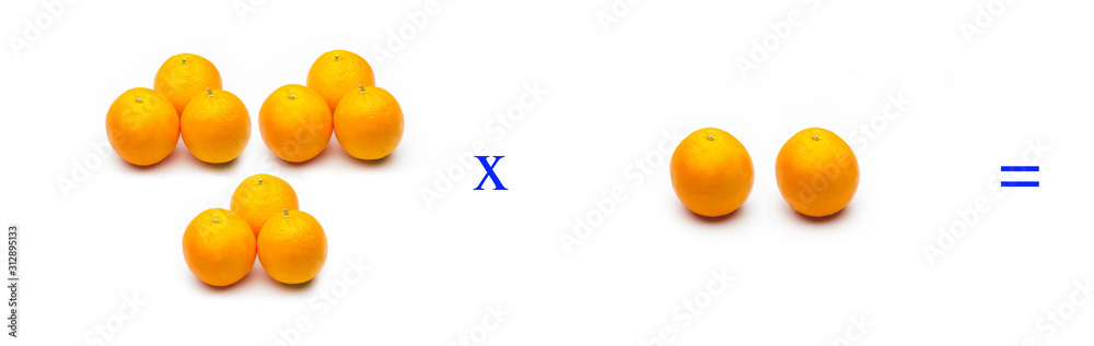 Sencillos problemas matemáticos de multiplicar con naranjas Sencillos problemas matemáticos de multiplicar con naranjas