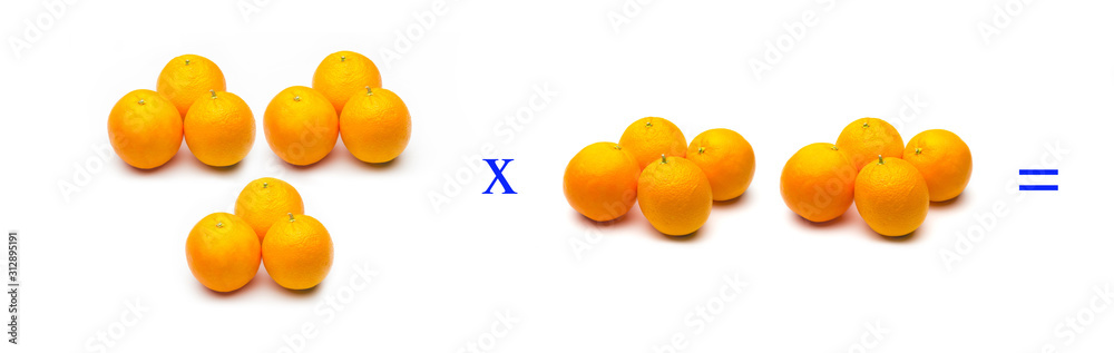 Sencillos problemas matemáticos de multiplicar con naranjas Sencillos problemas matemáticos de multiplicar con naranjas