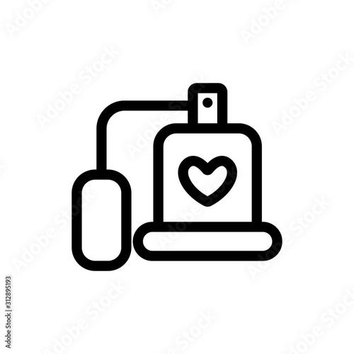 perfumes with pheromone icon vector. A thin line sign. Isolated contour symbol illustration